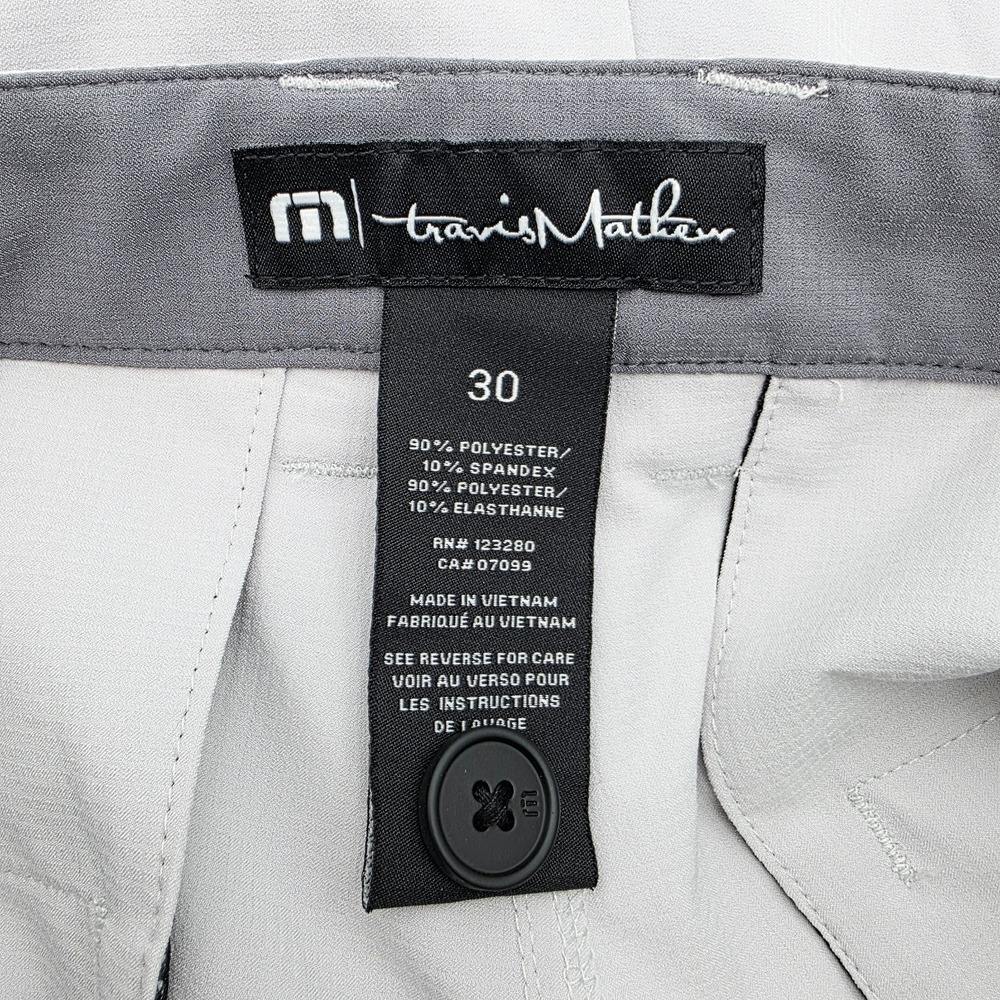 Travis Mathew Starnes Men's 30 Golf Shorts 4-Way Stretch Chino Light Gray 1MQ081 - Picture 11 of 13
